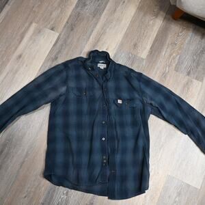 Carhartt Plaid Button-Up Shirt (Long Sleeve) Men's Large